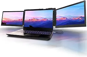 Laptop Screens Extender Triple, Dual 13.3 Fhd Ips Display, Portable Moni... - £434.26 GBP