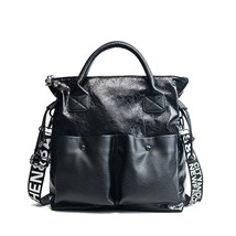 Fried Crack Pattern Leather Ladies Handbag New Large Women Bags Casual Totes Wom - £26.64 GBP