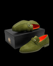 Men's TAYNO Shoes Soft Micro Suede Slip-on Loafer THE CAPRIO S Lime Green image 4