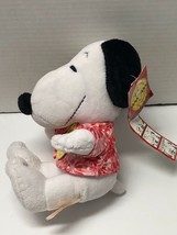 Peanuts Snoopy 60 Years In Red Psychadelic Shirt 7&quot; Plush Figure - £7.75 GBP