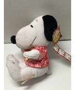 Peanuts Snoopy 60 Years In Red Psychadelic Shirt 7&quot; Plush Figure - $13.58 CAD