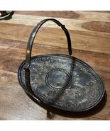 VINTAGE SILVERPLATE RETICULATED BRIDAL BASKET 6”x8”x5.5” - $266.09 MXN