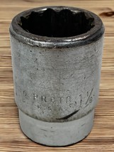 Proto Tools 3/4&quot; Drive 1-1/8&quot; 12 Point Shallow Socket 5536 USA - £13.13 GBP