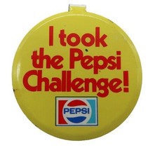 Vtg Advertising I Took The Pepsi Challenge Fold Over Badge Button Tab Pin - £7.98 GBP