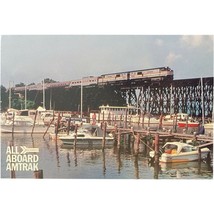Vintage Postcard, locomotive, Amtrak&#39;s Auto Train, Neabsco Creek, Lorton Sanford - £7.80 GBP