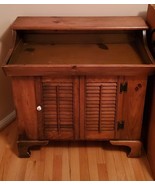 Antique Solid Wood Dry Sink With Storage Cabinet Removable Copper Lining... - $220.00