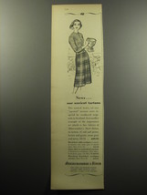 1957 Abercrombie &amp; Fitch Cardigan and Skirt Advertisement - our ancient tartans - £14.78 GBP