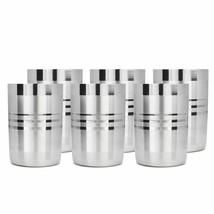 Stainless Steel Glass Set Ideal for Coffee &amp; Tea Serving Plain 300ml-Set of 6 - £19.71 GBP