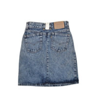 Vintage Levis Skirt Womens 10 Jean Denim Acid Wash Made in USA Pencil Knee - $45.33