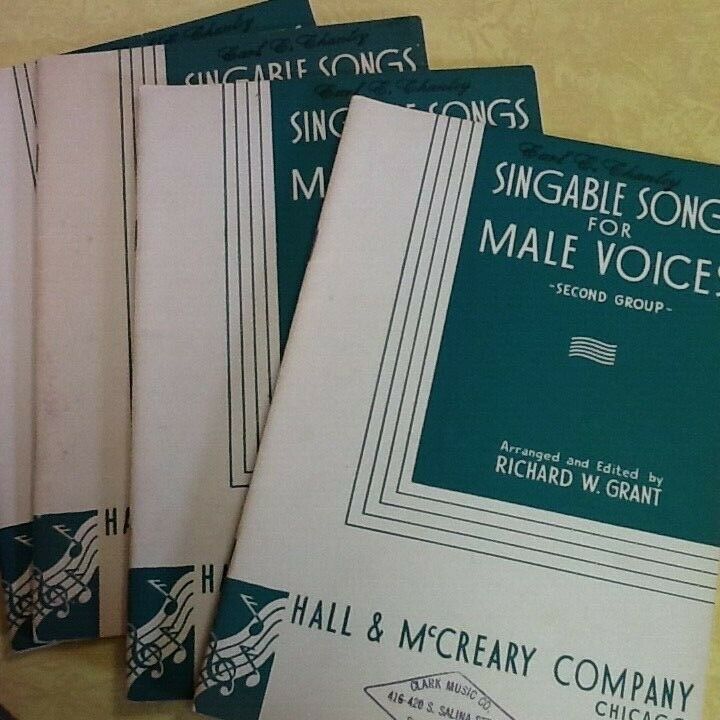 4 Copies of Singable Songs for Male Voices 2nd Group Richard Grant 1943 - $1.68