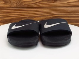 Nike Shoes Sz 1 Slide Boys Youth Black Synthetic Slip On Medium - £17.20 GBP