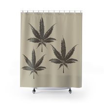Marijuana Weed Cannabis Cream Shower Curtains - £46.88 GBP