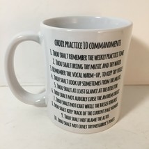 Choir Practice 10 Commandments Coffee Cup Tea Mug Top Ten List - £15.79 GBP