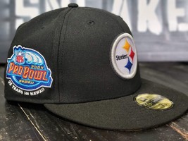 New Era 5950 Pittsburg Steelers 2009 Pro Bowl Black Fitted Hat Men - £20.24 GBP