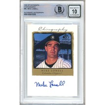 Mike Lowell Red Sox Signed 1999 SP Authentic Chirography Rookie BAS Auto 10 Slab - £79.00 GBP