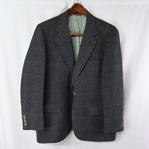 Vtg Club Traditional 44R Gray Woven Tweed Mens Blazer Suit Jacket Sport ... - $54.99