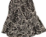 Jones Wear Black White Floral Print Midi Skirt A Line Side Zip Lined Siz... - $16.73