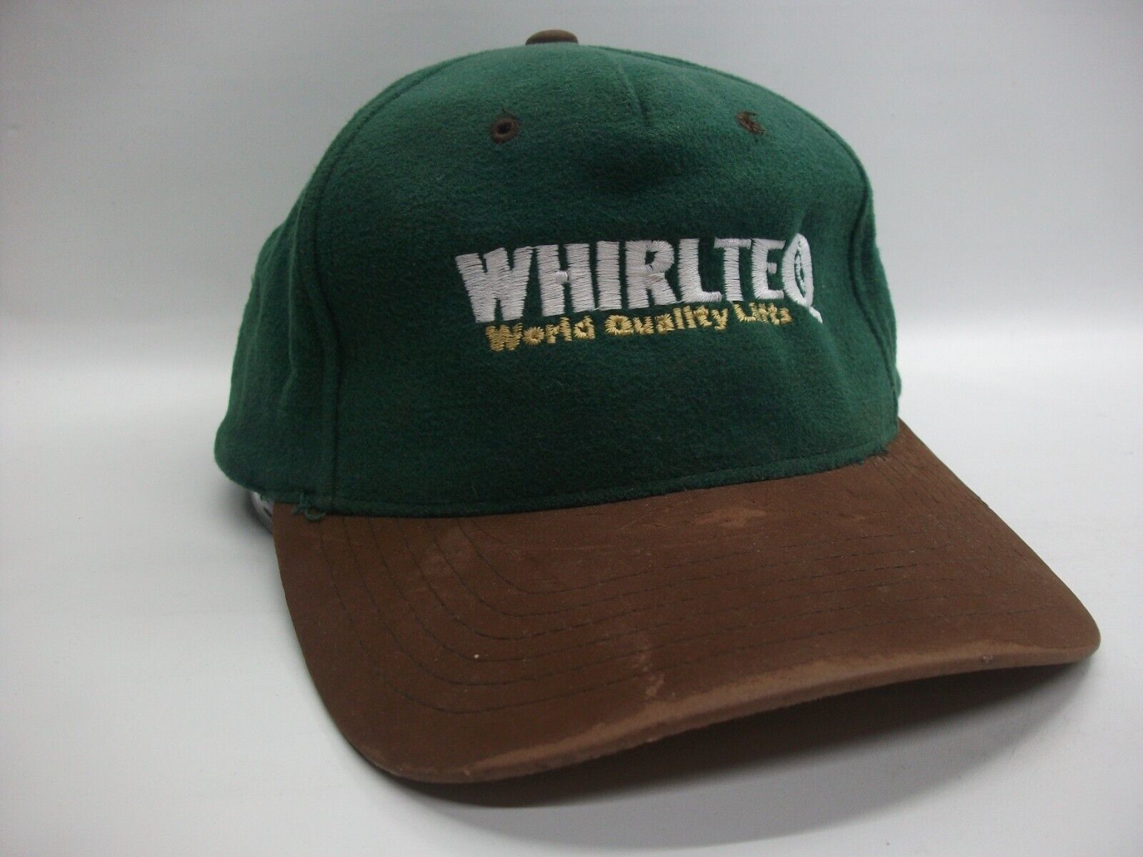 Primary image for Whirlteq World Quality Lifts Elevator Hat Green Beige Strapback Baseball Cap