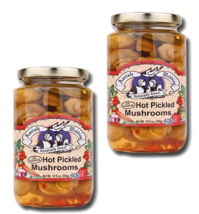 Amish Wedding Foods Hot Pickled Mushrooms, 2-Pack 12.5 oz. (354g) Glass ... - £22.28 GBP