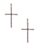 Multi Stone Pattern Cross Metal Earring - €12,37 EUR