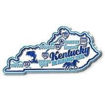 Kentucky Premium State Magnet by Classic Magnets, 3.6&quot; x 1.8&quot;, Collectible Souve - £3.08 GBP