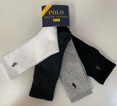 Polo Ralph Lauren Ribbed Crew Socks 10-13  4-pack - £17.58 GBP