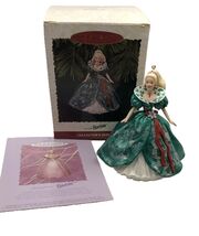 1995 Holiday Barbie Hallmark Ornament #3 Green Dress Christmas Ornament - $10.95
