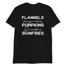 Flannels, Hayrides, Pumpkins, Sweaters, and Bonfires Funny T-Shirt | Retro Vinta - £15.37 GBP+