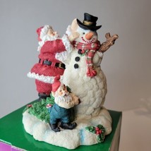 VTG Dept.18 Santa Snowman &amp; Elves Figurine CHRISTMAS HOLIDAY SANTA Colle... - $19.06