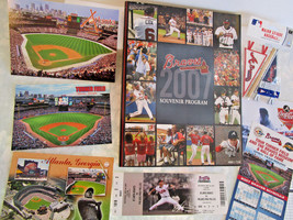Atlanta Braves &amp; Turner Field Fan Souvenir LOT - 2007 Program Postcards ... - £9.58 GBP