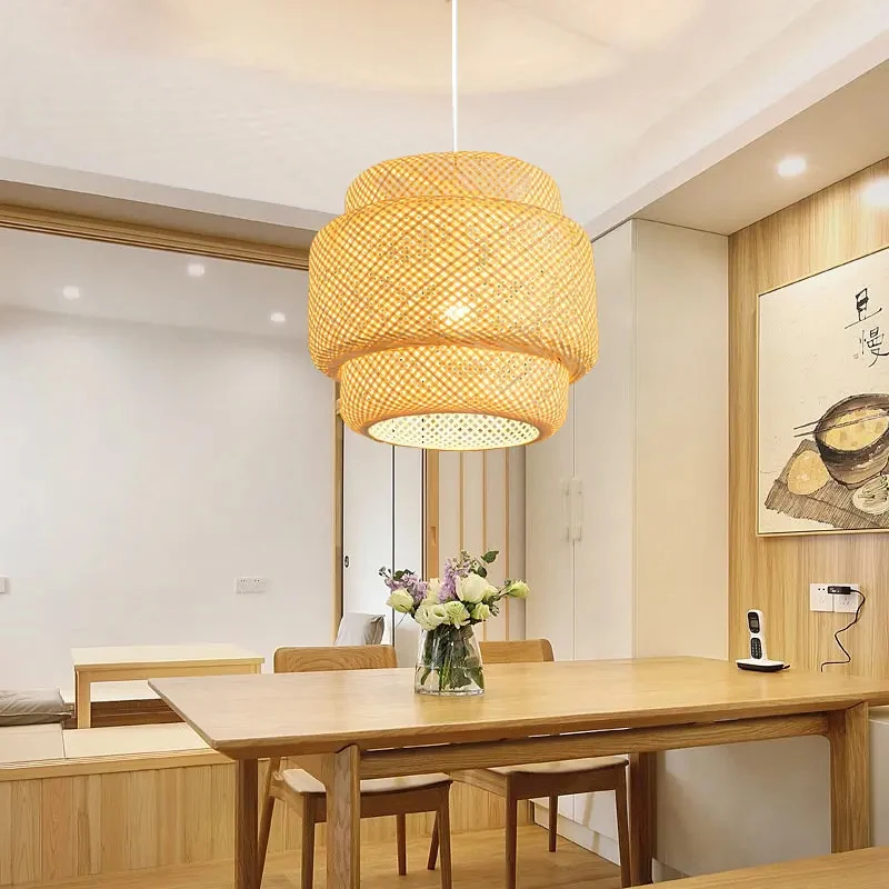 Nt light hand woven bamboo art chandelier dining room lantern chandelier bedroom dining thumb200
