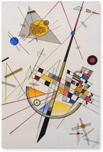 Kandinsky Delicate Tension Wall Art, Kandinsky Reproduction, Stretched - £47.82 GBP