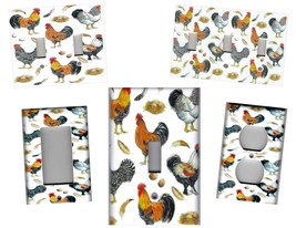 ROOSTERS AND CHICKENS Home Wall Decor Light Switch Plates and Outlets - £5.68 GBP+