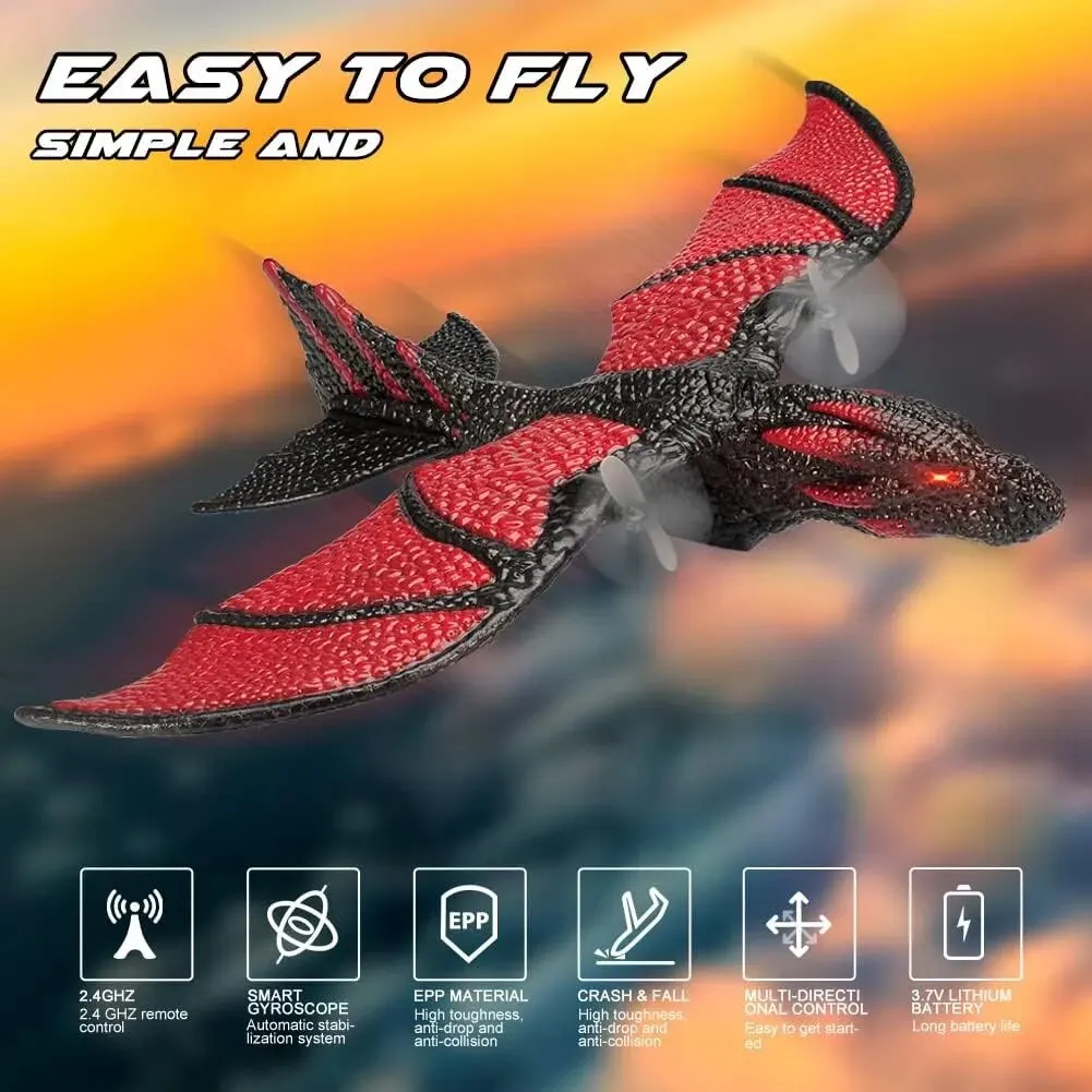 Z60 RC Dinosaur Plane EPP Anti-wear Foam RC Glider 2.4G 2CH Fixed Wingspan - £28.09 GBP