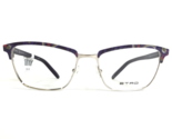 ETRO Gafas Monturas ET2118 525 Violeta Motivo Cachemira Plata Gato Ojo 5... - $64.89