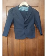 70s Vintage Giovanni Bellini Boys Suit, Pinstripe, Navy Blue, With Botie... - $135.80 CAD