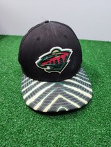 New Era 59Fifty Minnesota Wild Zubaz Bill Logo Black Snapback Hat Cap - £9.69 GBP