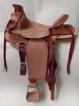 STG Wade Tree A Fork Premium Western Leather Roping Ranch Work Sentier équestre - £281.14 GBP+