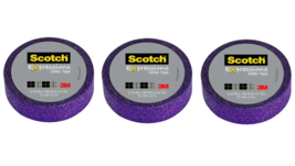 3M Expressions Glitter Tape, .59&quot; x 196&quot;, Bright Violet 3 Pack - £9.94 GBP