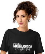Unisex Organic Mid-Light T-Shirt – Motherhood is Kingdom Work (Black) - $75.17 CAD