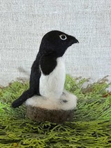 Needle Felted Penguin, Felt Penguin, Handmade Gift for Bird Lover,  - £48.11 GBP