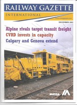 Railway Gazette International magazine- December 2003 DH - $3.91
