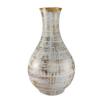 Royal Haeger Vase 22K Gold Tweed RG87 White MCM Mid Century Modern - £91.92 GBP