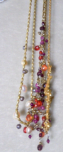 Lot of 3 Vintage Gold Tone Pendants Necklaces Chain Pearls Beads Costume... - $12.82
