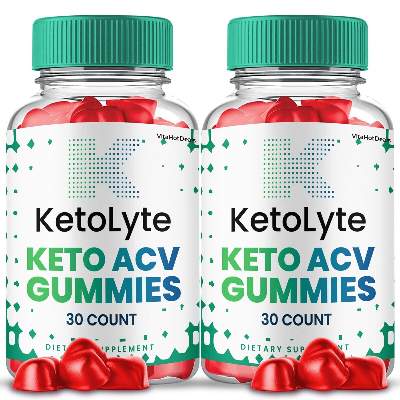 2 Pack KetoLyte ACV Gummies Apple Cider Vinegar Max Strength Formula