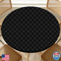 ARTSGOO Round Fitted Tablecloth with Elastic Edge Design Table Cover Wat... - $50.28