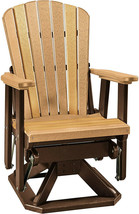Adirondack Swivel &amp; Glider Chair - Cedar &amp; Tudor Brown All-Season Poly Chair Usa - £545.73 GBP
