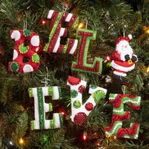 Bucilla Felt Ornaments Applique Kit Set Of 7-Believe In Santa - £23.02 GBP