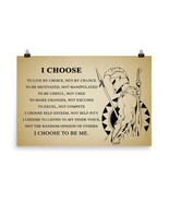 Spartan Warrior Poster Inspiration Quotes Poster I Choose To Be Me Ver. 3 - £19.16 GBP+