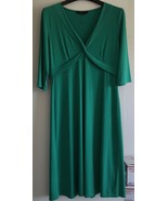 BCBGMaxAzria Cocktail Dress L Party Green 3/4 Sleeve V Neck BCBG MaxAzri... - £55.78 GBP